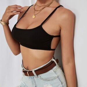 Black Strappy Women's Top